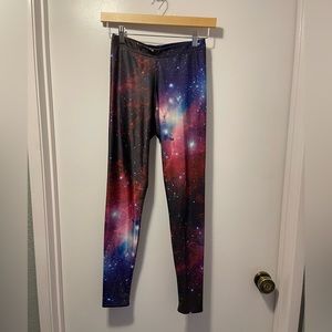 BlackMilk Galaxy Leggings - purple - vintage